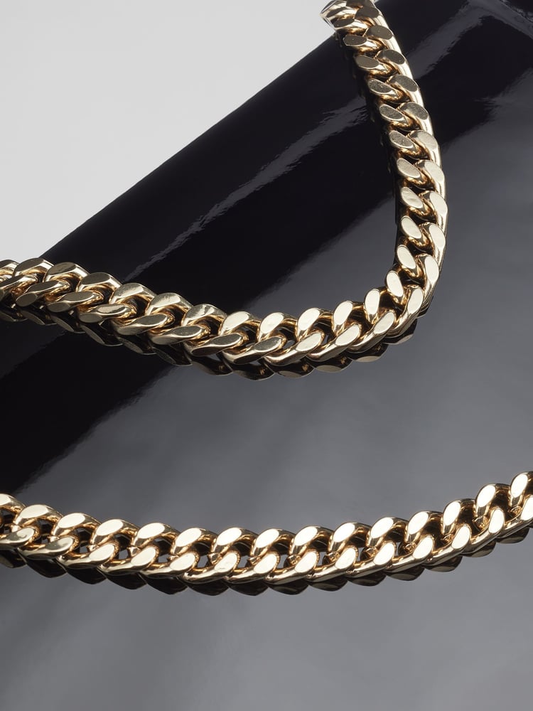 LK Bennett Black Patent Leather Cici Clutch Bag - Image 6 of 6