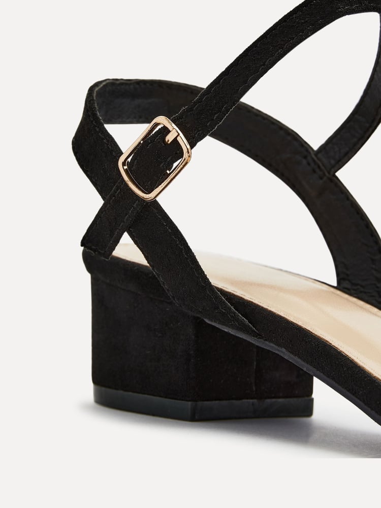 Linzi Black Kezzi Barely There Low Block Heeled Sandals - Image 5 of 5