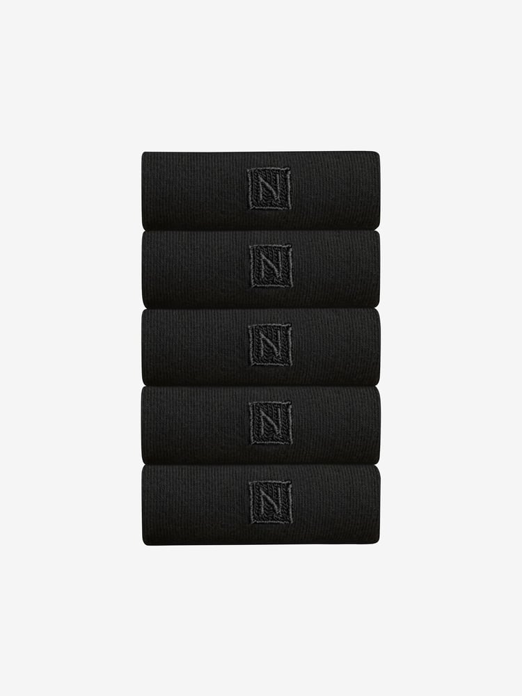 Black Logo 5 Pack Embroidered Lasting Fresh Socks - Image 1 of 4