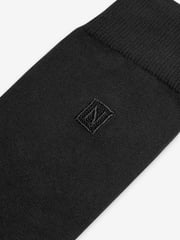 Black Logo 5 Pack Embroidered Lasting Fresh Socks - Image 4 of 4