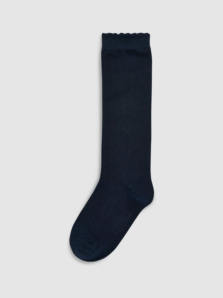 Navy Grey 3 Pack Cotton Rich Knee High School Socks - Image 2 of 2