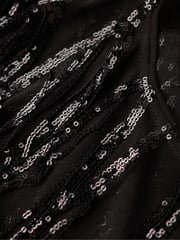 Superdry Black Sheer Short Sleeve Sequin Top - Image 4 of 5