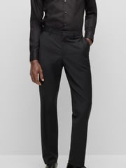 BOSS Black BOSS Leon Wool Blend Regular Fit Suit Trousers - Image 1 of 6