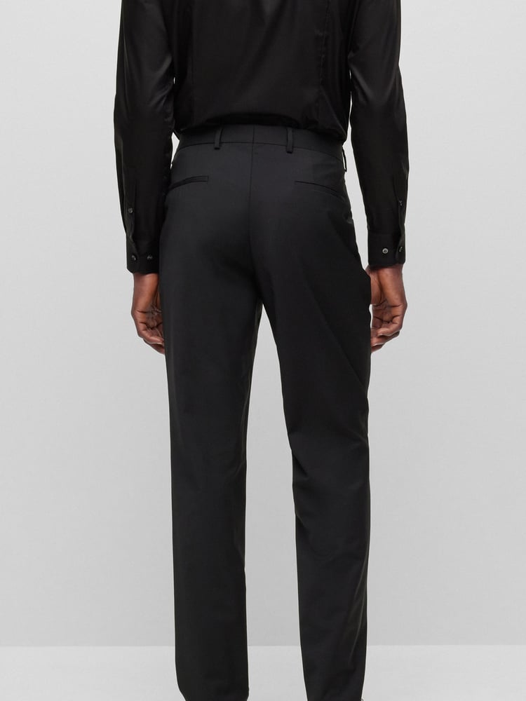 BOSS Black BOSS Leon Wool Blend Regular Fit Suit Trousers - Image 2 of 6