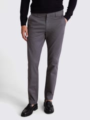 MOSS Grey Tailored Chino Trousers - Image 1 of 3