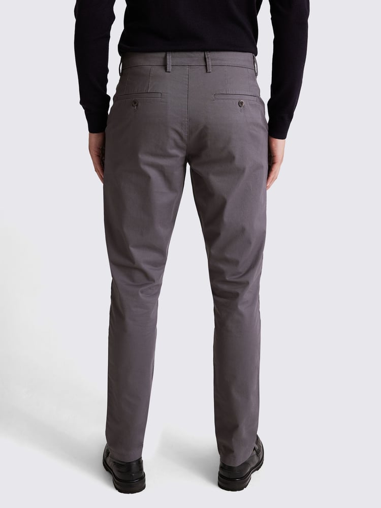MOSS Grey Tailored Chino Trousers - Image 2 of 3