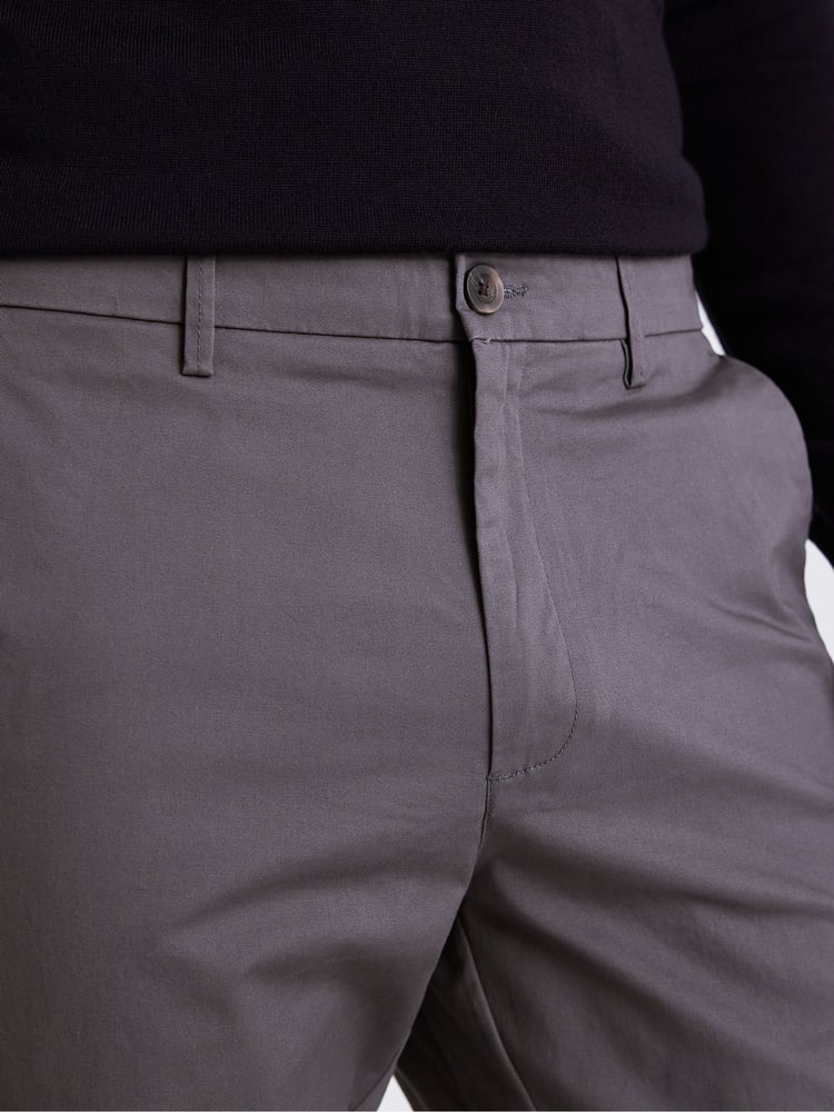 MOSS Grey Tailored Chino Trousers - Image 3 of 3