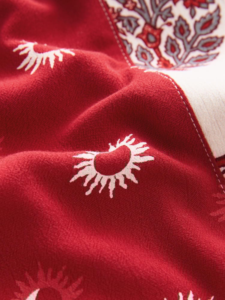 Red Summer Maxi Kaftan Dress - Image 6 of 6
