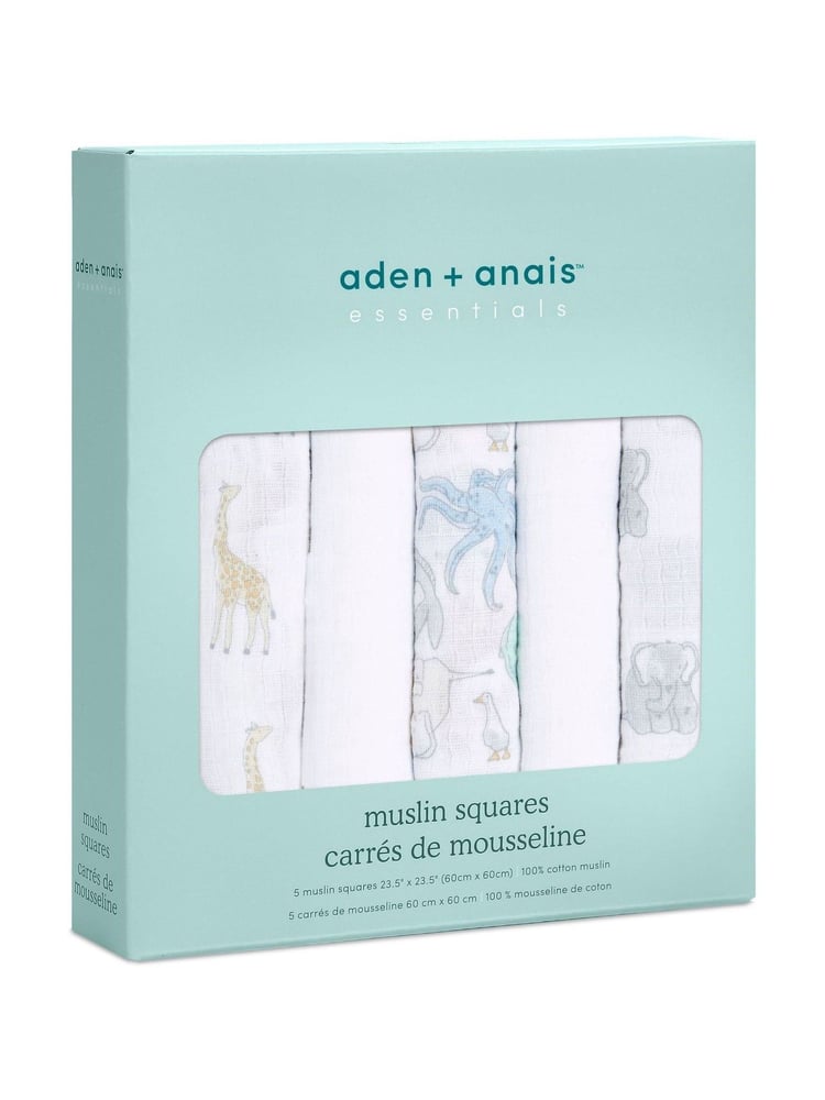aden + anais Natural History Essentials Muslin Squares 5 Pack - Image 3 of 3
