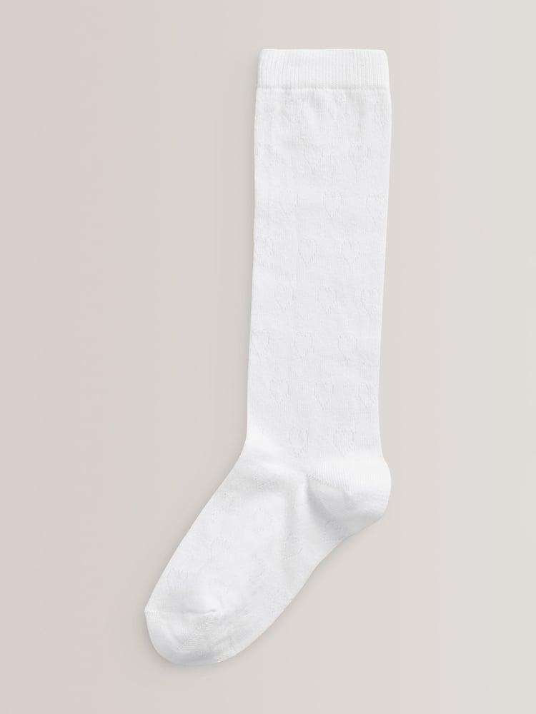 White Heart 3 Pack Cotton Rich Knee High Socks - Image 2 of 2