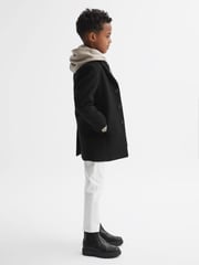 Reiss Black Gable 13-14 yrs Single Breasted Overcoat - Image 3 of 7