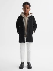 Reiss Black Gable 13-14 yrs Single Breasted Overcoat - Image 5 of 7