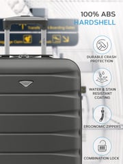 Flight Knight 55x40x20cm Ryanair Priority 4 Wheel ABS Hard Case Cabin Carry On Hand Luggage - Image 4 of 7