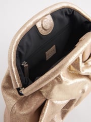 Gold Leather Bow Clutch Bag - Image 9 of 9
