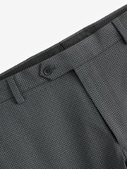 Charcoal Grey Skinny Check Suit Trousers - Image 9 of 9