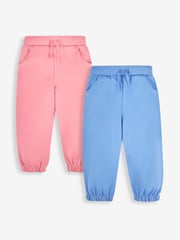 JoJo Maman Bébé Blue & Pink 2-Pack Joggers - Image 1 of 9