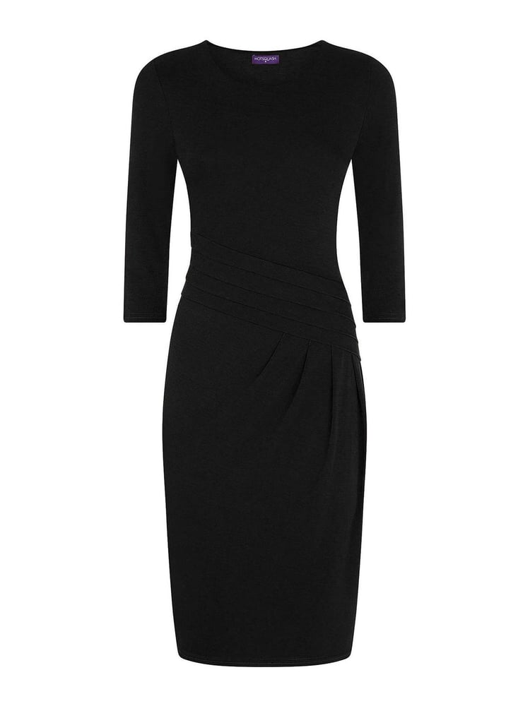 HotSquash Black Pleat Waist Dress - Image 3 of 3