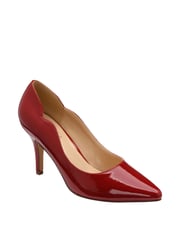 Lotus Red Stiletto Heel Patent Court Shoes - Image 1 of 4