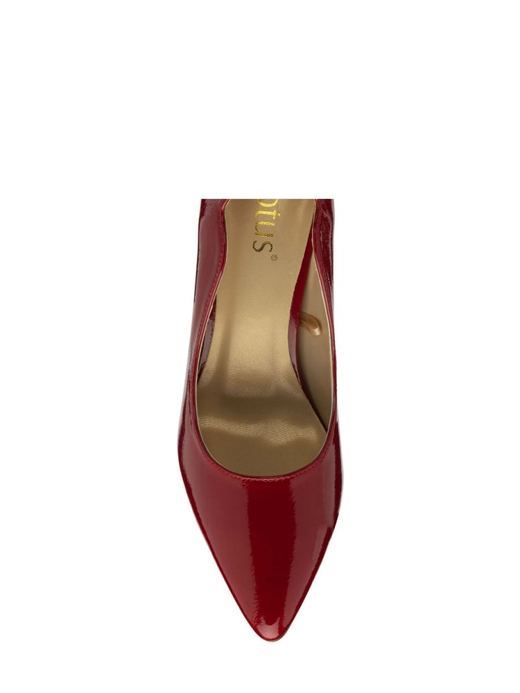 Lotus Red Stiletto Heel Patent Court Shoes - Image 4 of 4