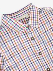 JoJo Maman Bébé Blue Boys' Check Shirt - Image 2 of 3