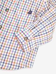 JoJo Maman Bébé Blue Boys' Check Shirt - Image 3 of 3