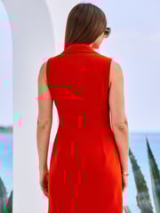 Sosandar Red Sleeveless Blazer Dress - Image 2 of 5