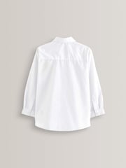 White Plus Fit 2 Pack Long Sleeve Formal School Shirts (3-18yrs) - Image 5 of 8