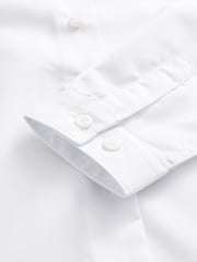 White Plus Fit 2 Pack Long Sleeve Formal School Shirts (3-18yrs) - Image 7 of 8