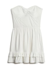 Superdry White 50s Lace Bandeau Mini 100% Cotton Dress - Image 4 of 5