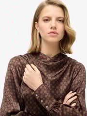 Superdry Geo Tile Orange Mini Cowl Neck Jacquard Dress - Image 5 of 8