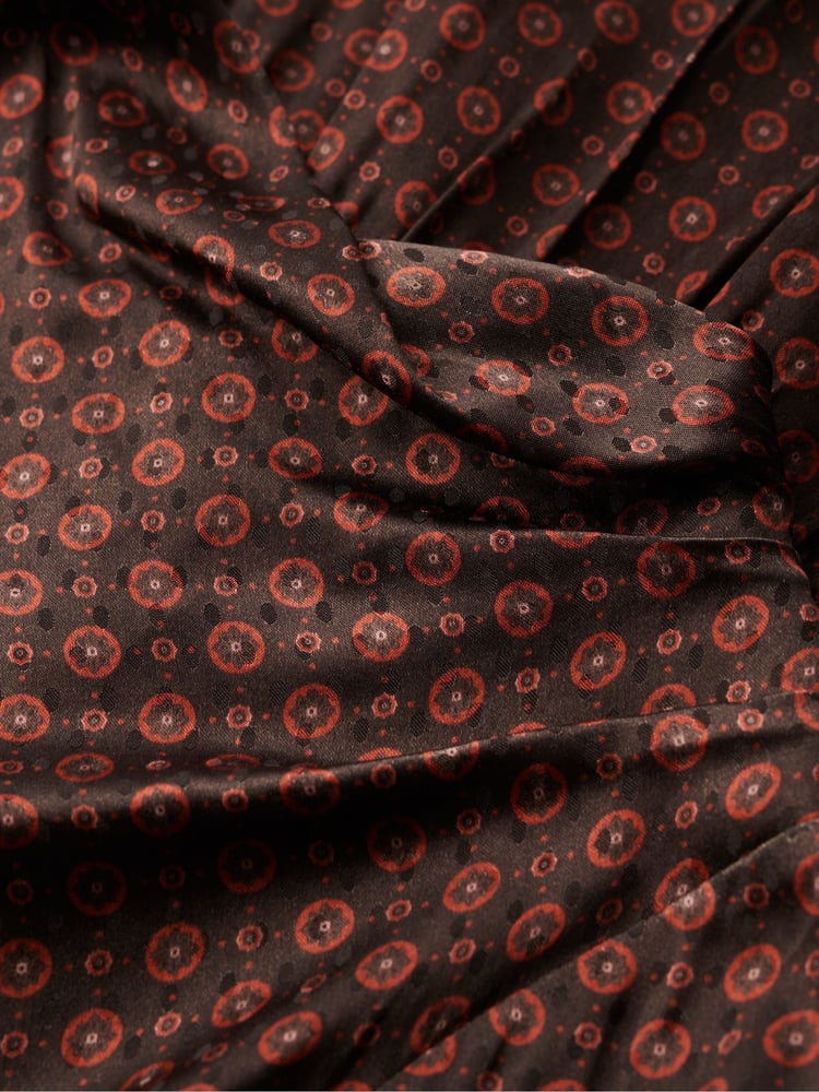 Superdry Geo Tile Orange Mini Cowl Neck Jacquard Dress - Image 8 of 8