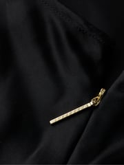 Superdry Black Superdry Satin Racer Midi Dress - Image 6 of 7