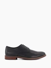 Dune London Black Standard Fit Stanleyy Soft Leather Gibson Shoes - Image 1 of 6