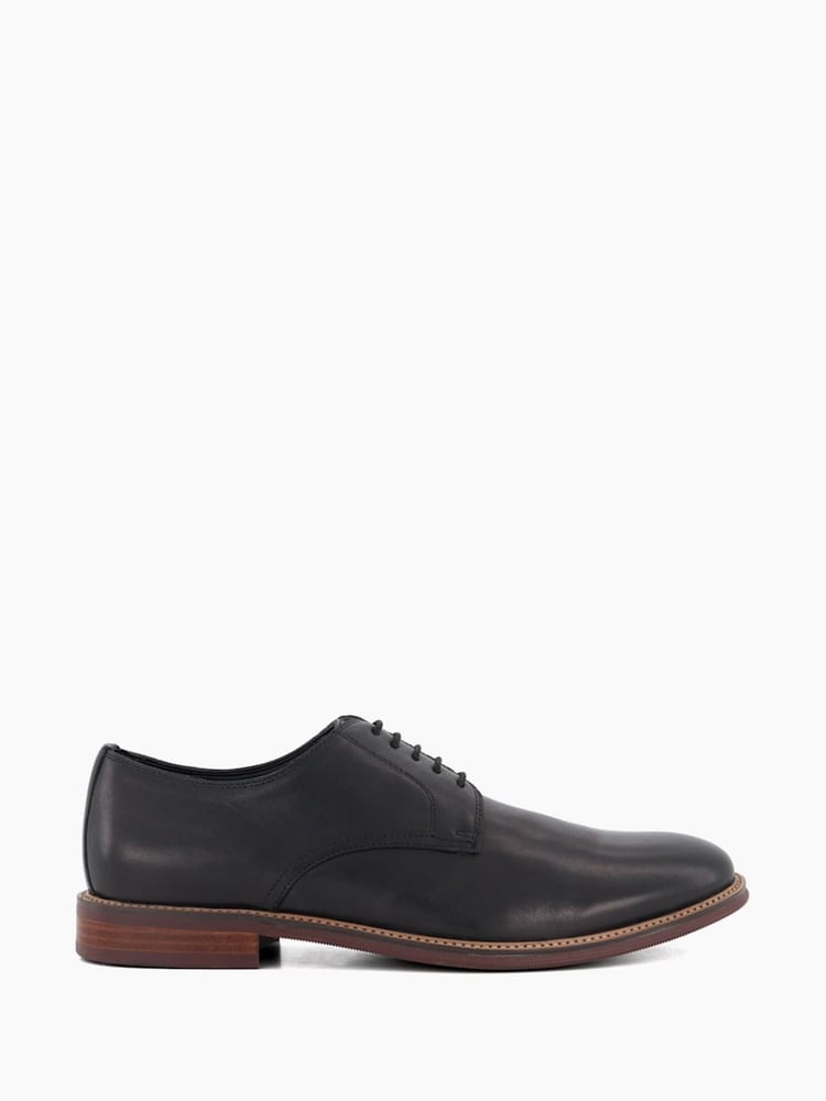 Dune London Black Standard Fit Stanleyy Soft Leather Gibson Shoes - Image 1 of 6
