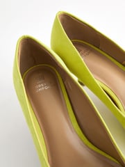 Lime Green Forever Comfort Jewel Trim Kitten Heels - Image 9 of 9