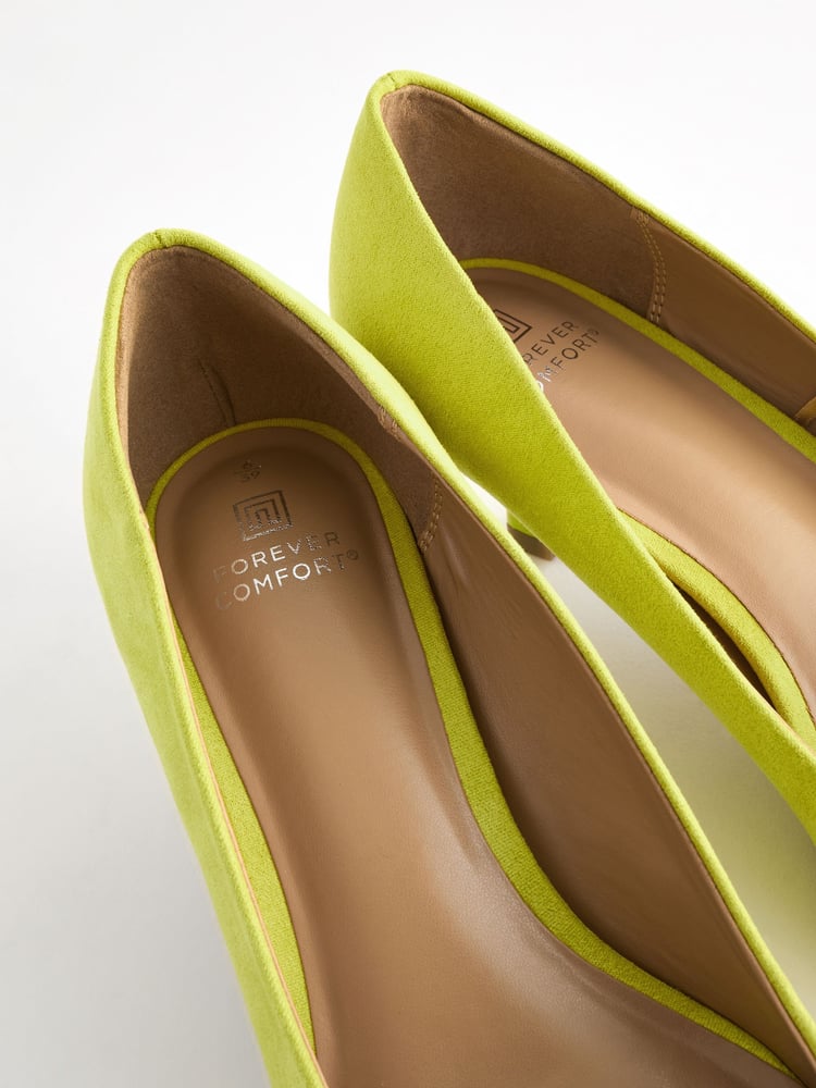 Lime Green Forever Comfort Jewel Trim Kitten Heels - Image 9 of 9