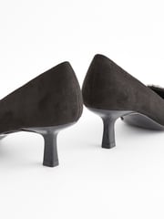 Black Forever Comfort Jewel Trim Kitten Heels - Image 10 of 10