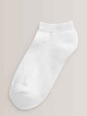 White 5 Pack Cotton Rich Cushioned Sole Trainer Socks - Image 2 of 3