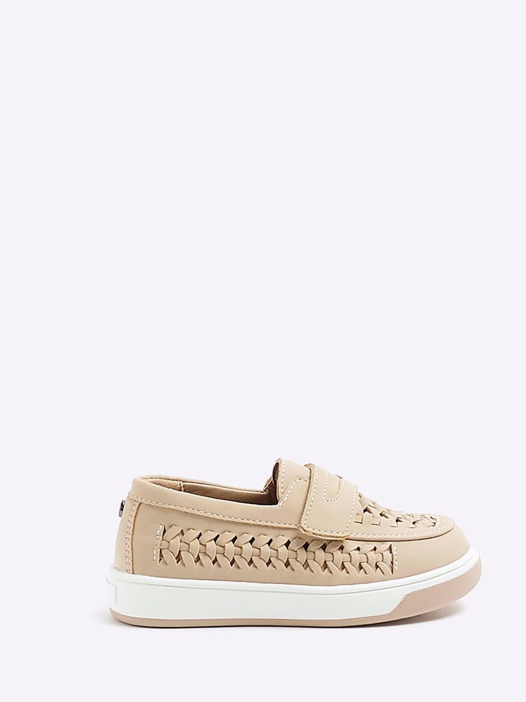 River Island Brown Boys Hybrid Weave Loafers - Image 1 of 4