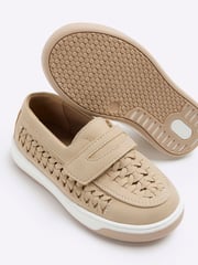 River Island Brown Boys Hybrid Weave Loafers - Image 4 of 4
