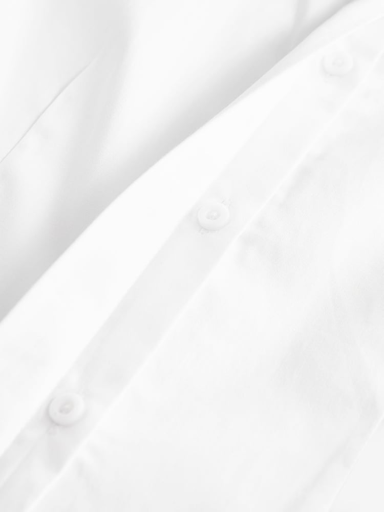 White Fitted Cap Sleeve Cotton Rich Stretch Premium School Shirts 2 Pack (3-18yrs) - Image 6 of 6