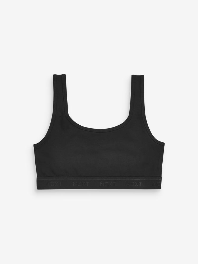 Black Crop Tops 3 Pack (5-16yrs) - Image 2 of 2 Black Crop Tops 3 Pack (5-16yrs) - Image 2 of 2