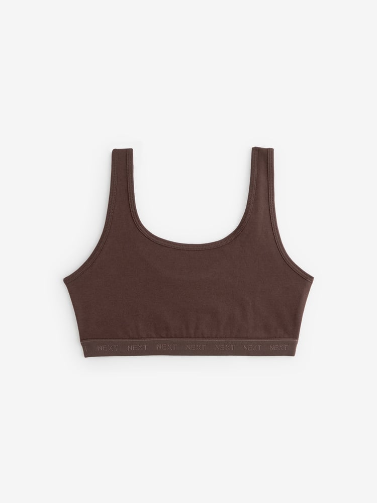 Truffle Brown Crop Tops 3 Pack (5-16yrs) - Image 2 of 6