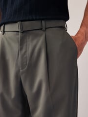Sage Green EDIT Slouchy Style Suit Trousers - Image 4 of 9