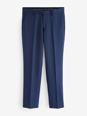 Bright Blue Tailored Fit Textured Suit Trousers - Image 6 of 9
