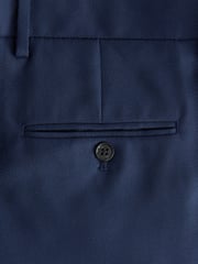 Bright Blue Tailored Fit Textured Suit Trousers - Image 8 of 9