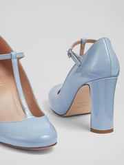 LK Bennett Blue Patent Leather Annalise T-Bar Shoes - Image 4 of 4