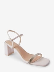 Nude Forever Comfort® Diamanté Block Heel Sandals - Image 5 of 7