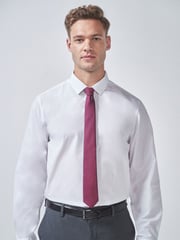 White Regular Fit 100% Cotton Single Cuff Shirt - Image 1 of 4