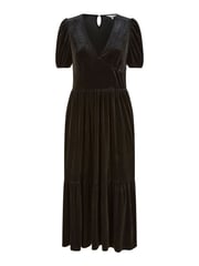 Yumi Black Velvet Midi Dress - Image 5 of 5